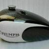 BLACK & WHITE PAINTED GAS FUEL PETROL TANK WITH CAP FITS TRIUMPH T140 NEW BRAND