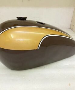 FITS FOR TRIUMPH T140 BROWN & GOLDEN PAINTED OIF FUEL TANK + BADGES NEW BRAND