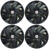 Universal 13 Inch Matte Black Wheel Cover (Set of 4 Pcs)