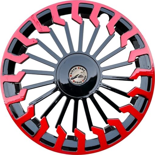 Universal 14 inch Hub Cap Wheelcover Turbain Sigma Black Red