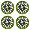 Matte Black Green 12 Inch Wheel Cover wheel Cap Universal Model (Set of 4 Pcs)