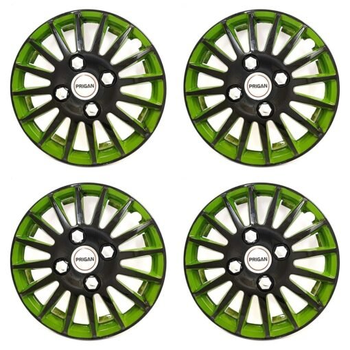 Matte Black Green 12 Inch Wheel Cover wheel Cap Universal Model (Set of 4 Pcs)