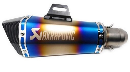 Universal Hexa Cut Blue Stainless Steel Exhaust Silencer - Enhance Performance and Style (36-51 mm)