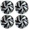 14 Inch Universal Silver Black Wheel Cover (Set of 4Pc) (Press Fitting) Eagle DC