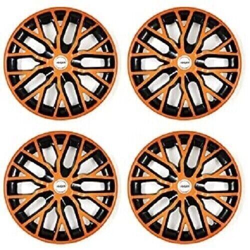 Black Orange 15 Inch Wheel Cover wheel Cap Universal (Set of 4Pc) (Phantom)