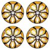 13 Inch Black Yellow Wheel Cover (Set of 4Pc) (Vision black yellow 13)