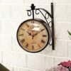 12 Inch Dial Vintage Antique Black Station Double Sided Wall Clock