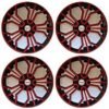 14 Inch Black Red Wheel Cover (Set of 4Pc) Model- Magic-Black Red-14
