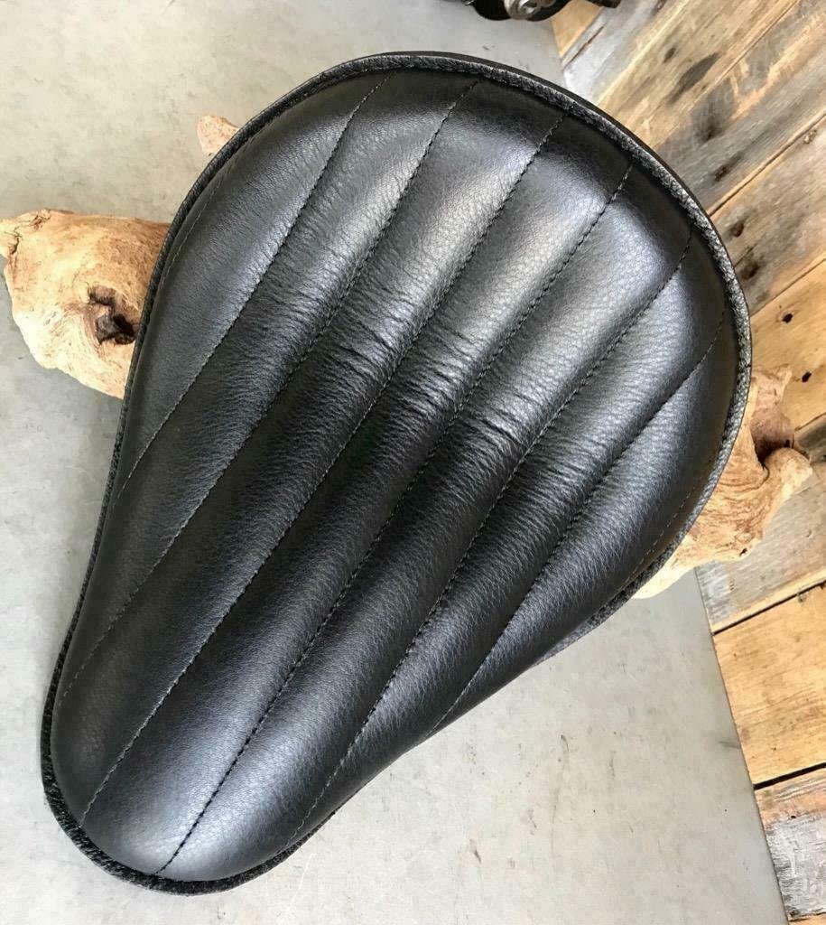 Tool Roll Bag Saddle Harley Chopper Bobber Motorcycle Black Distressed  Leather